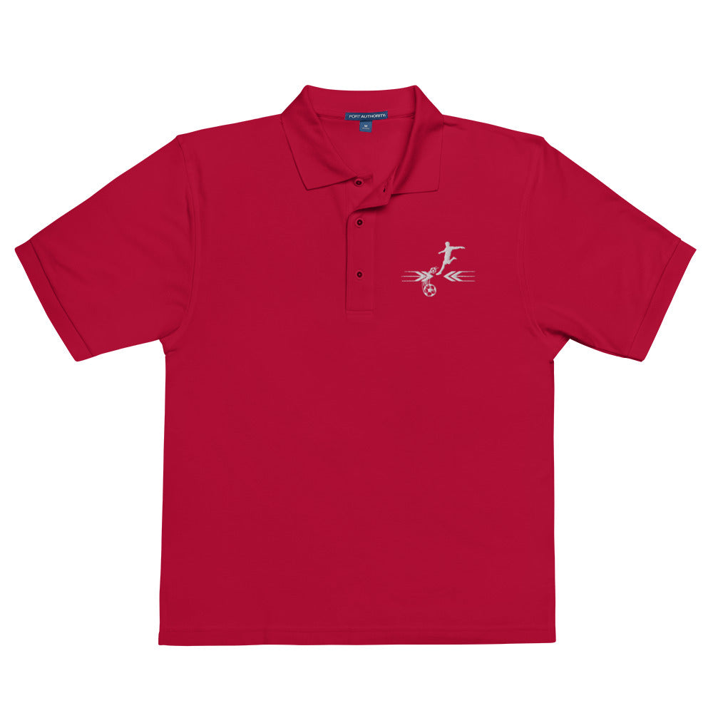 Nostalgia on the Field - Premium Polo Shirt - Red - Print Material