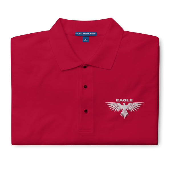 Wings of Inspiration - Elevate Your Style with Our Eagle Polo - Red - Polo Shirts