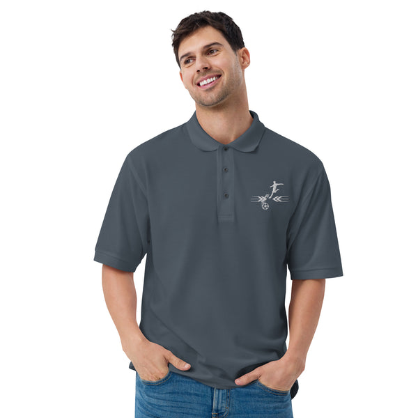 Nostalgia on the Field - Premium Polo Shirt - - Print Material