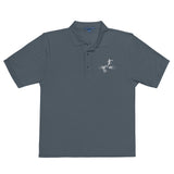 Nostalgia on the Field - Premium Polo Shirt - Steel Grey - Print Material