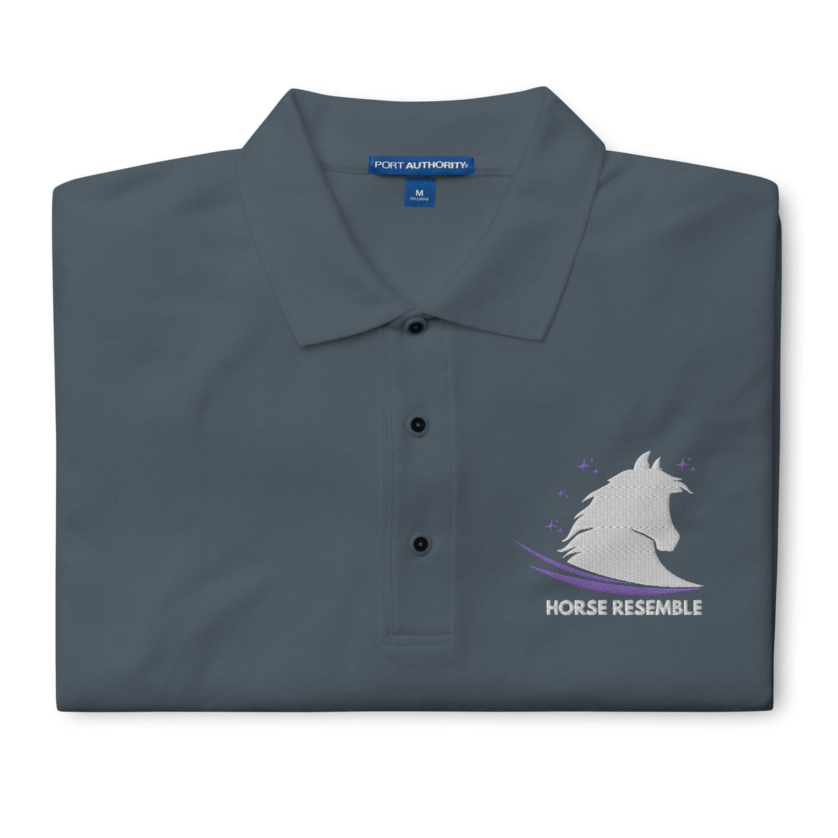 Horsepower Heritage - Embrace Memories in Every Stitch - Steel Grey - Polo Shirts