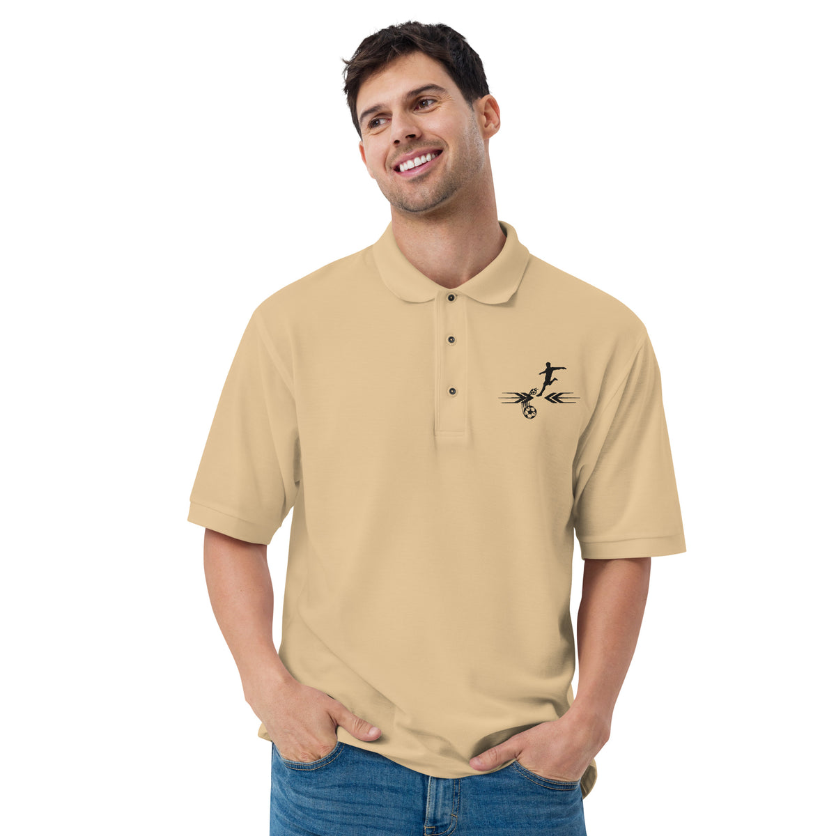 Nostalgia on the Field - Premium Polo Shirt - - Print Material