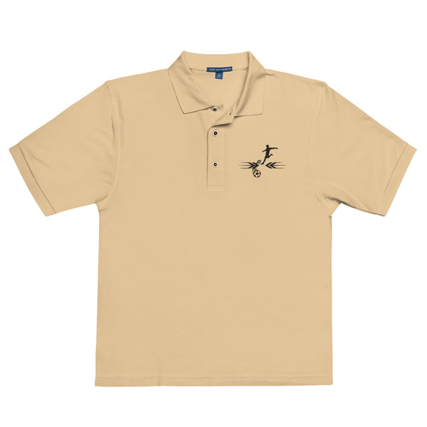 Nostalgia on the Field - Premium Polo Shirt - Stone - Print Material