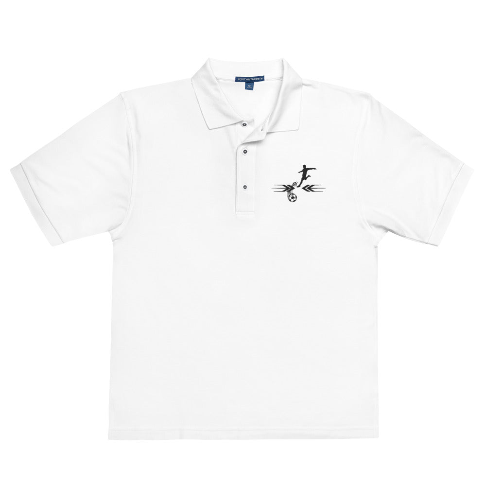 Nostalgia on the Field - Premium Polo Shirt - White - Print Material