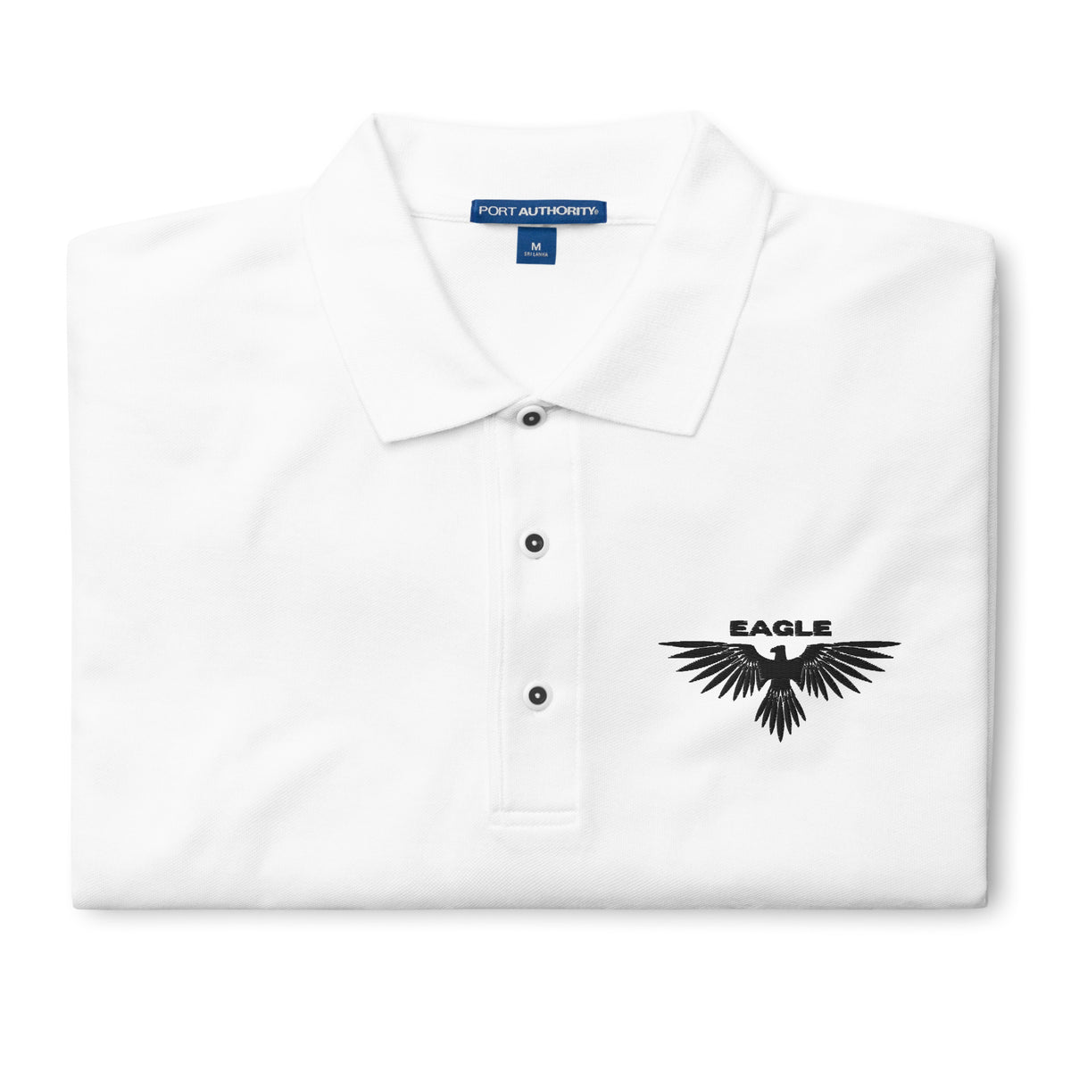 Wings of Inspiration - Elevate Your Style with Our Eagle Polo - White - Polo Shirts