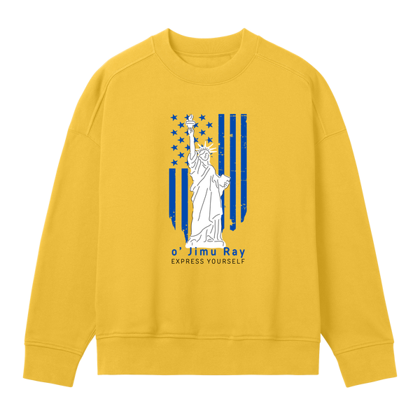 Patriot Spirit Women's Sweatshirt - o' Jimu Ray 4th July Special - Primrose yellow women - Sweatshirts