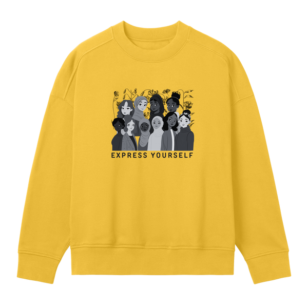 Empowered and Expressive - Oversized Comfort - Primrose yellow women - Sweatshirts