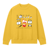 Faces of Emotion Oversized Sweatshirt - Primrose yellow women - Sweatshirts