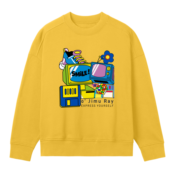 Vintage Pop Culture Sweatshirt - Primrose yellow women - Sweatshirts