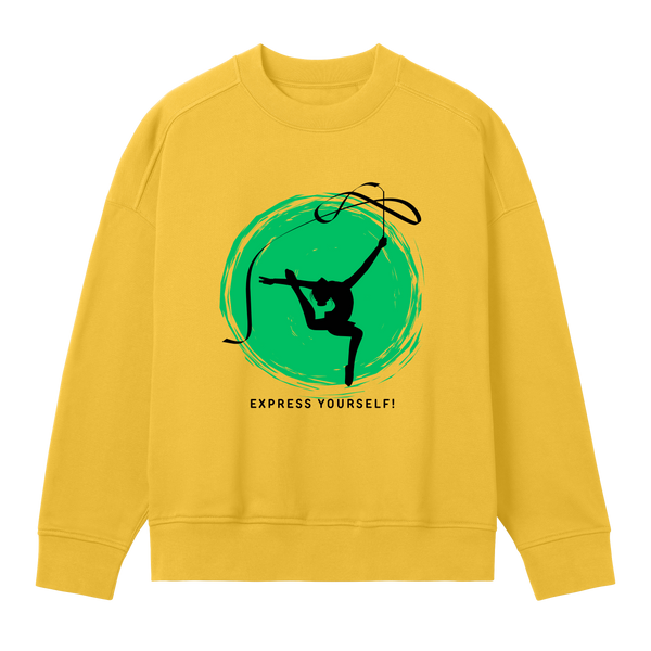 Vibrant Vibes - Oversized Sweatshirt for the Bold - Primrose yellow women - Sweatshirts