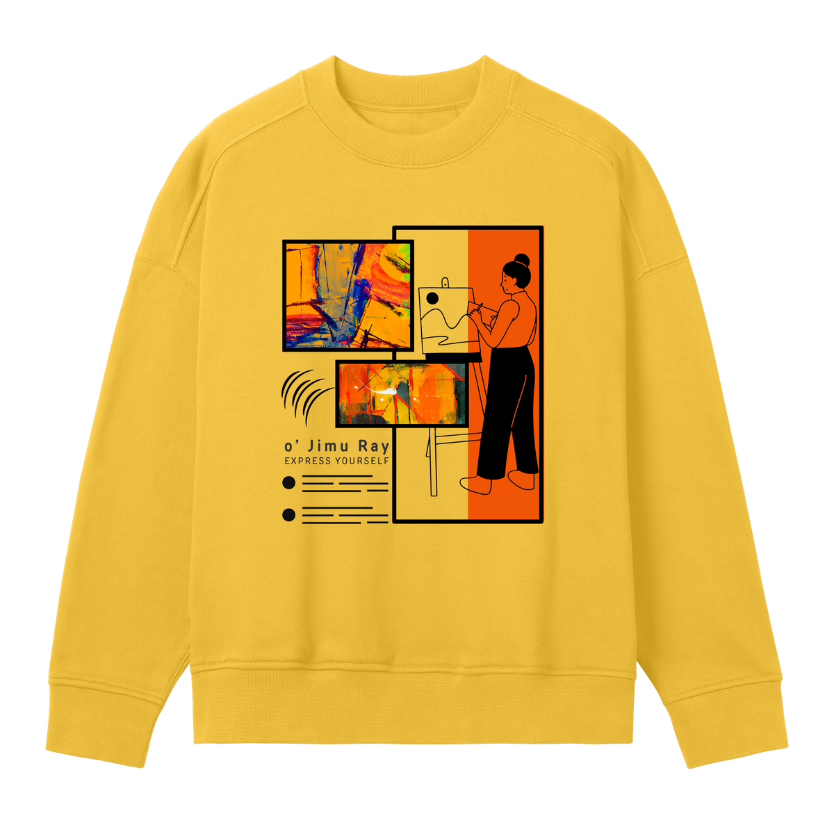 Canvas of Colors - Oversized Elegance - Primrose yellow women - Sweatshirts