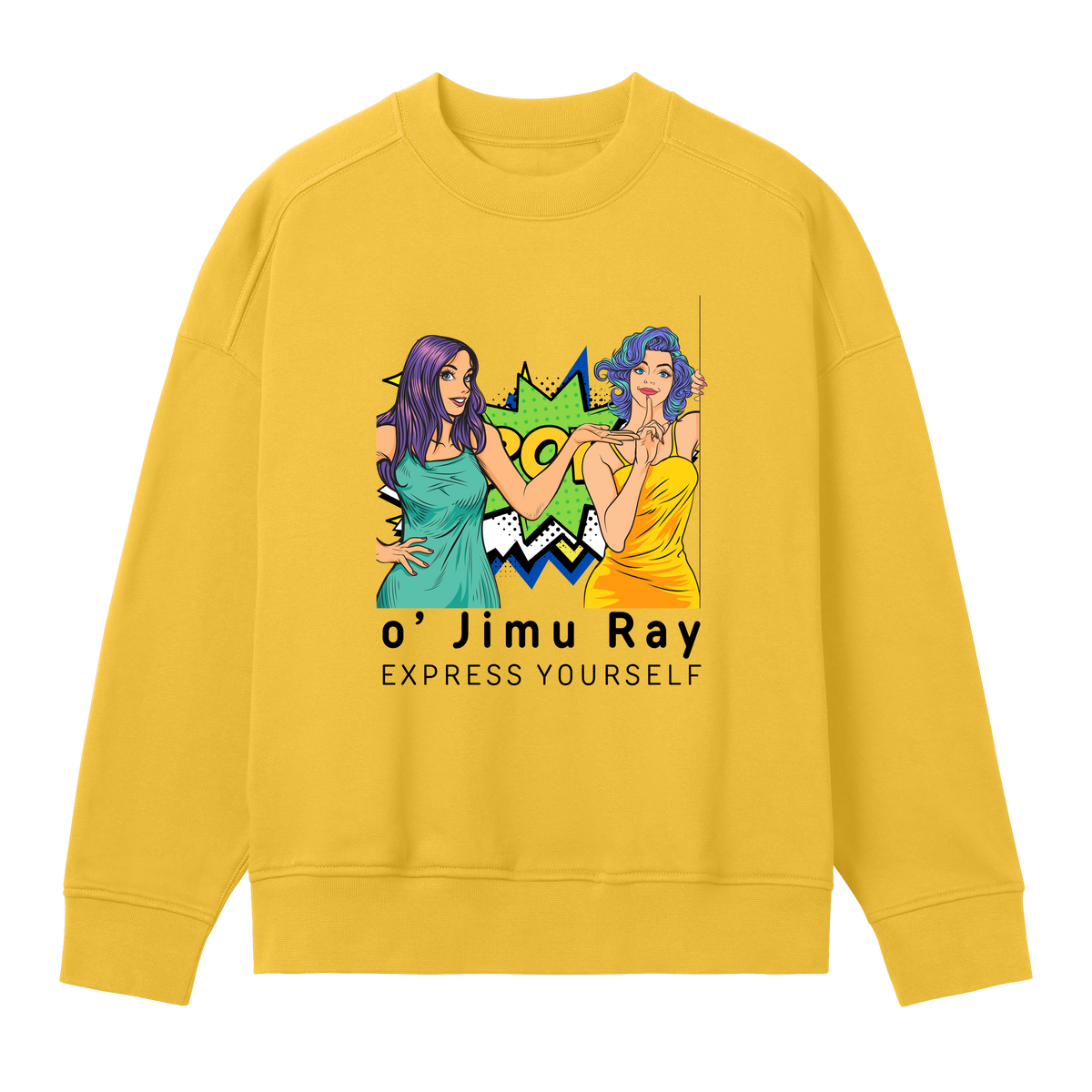 Retro Glam Oversized Sweatshirt - Primrose yellow women - Sweatshirts