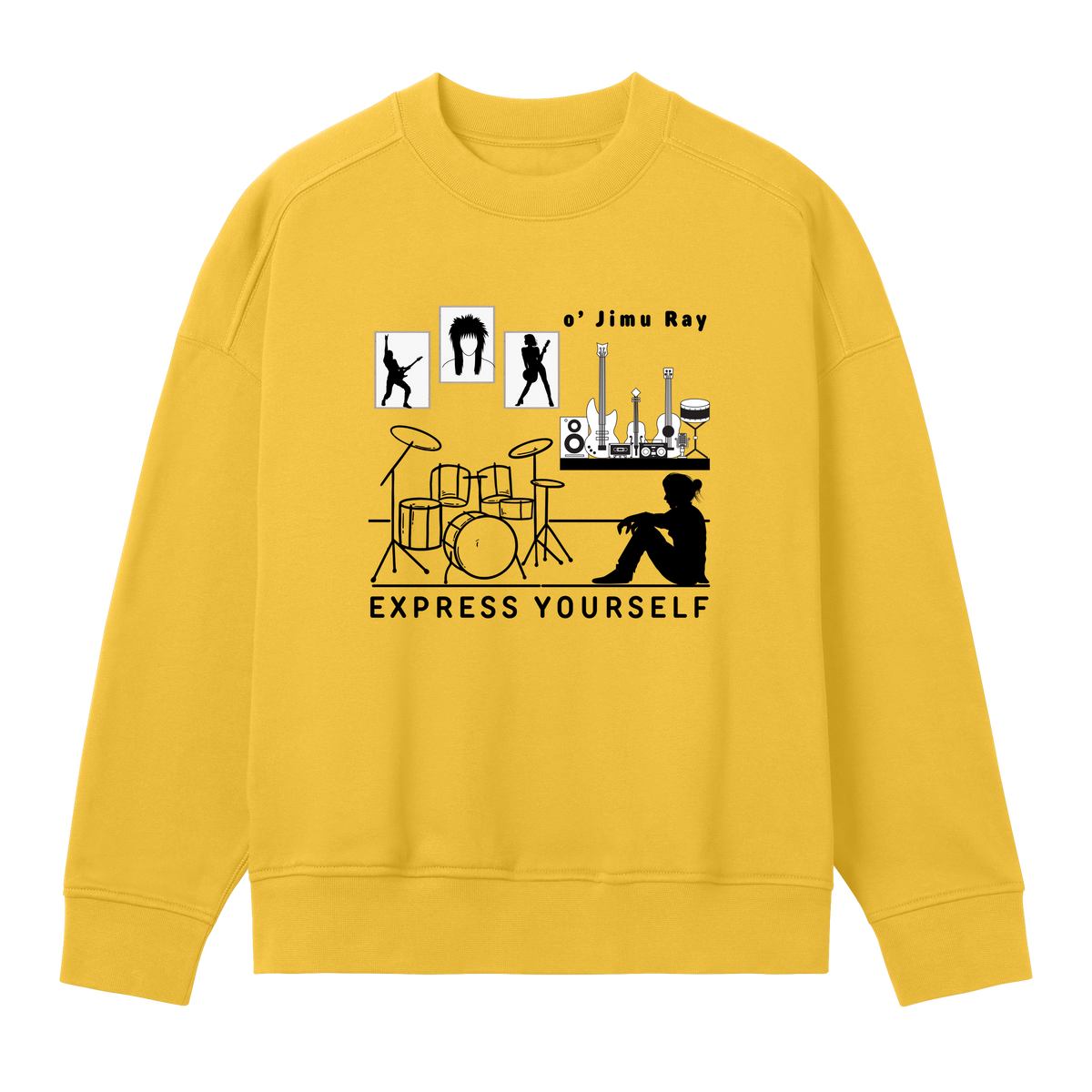 Vintage Musician Sweatshirt - Primrose yellow women - Sweatshirts