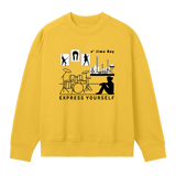 Vintage Musician Sweatshirt - Primrose yellow women - Sweatshirts