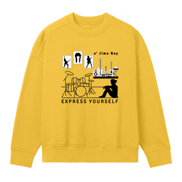 Vintage Musician Sweatshirt - Primrose yellow women - Sweatshirts