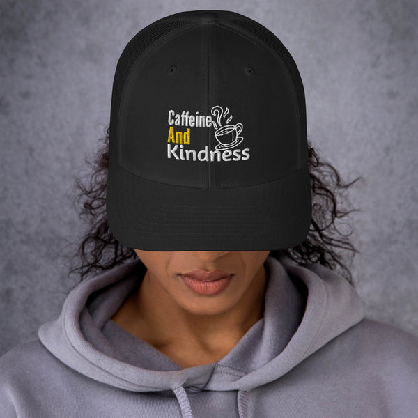 Retro Vibes - Caffeine and Kindness Cap - -