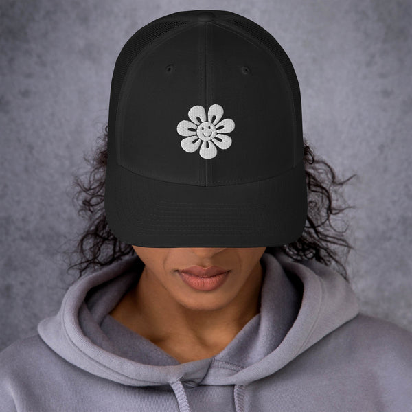 Floral Fusion Trucker Cap - Blossom Memories Wherever You Go - - Caps