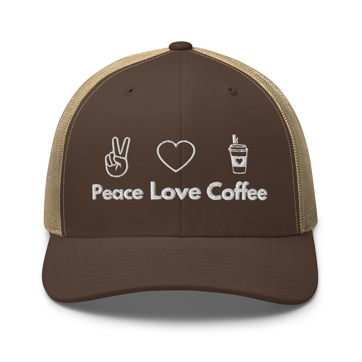 Peace Love Coffee - Trucker Cap - -