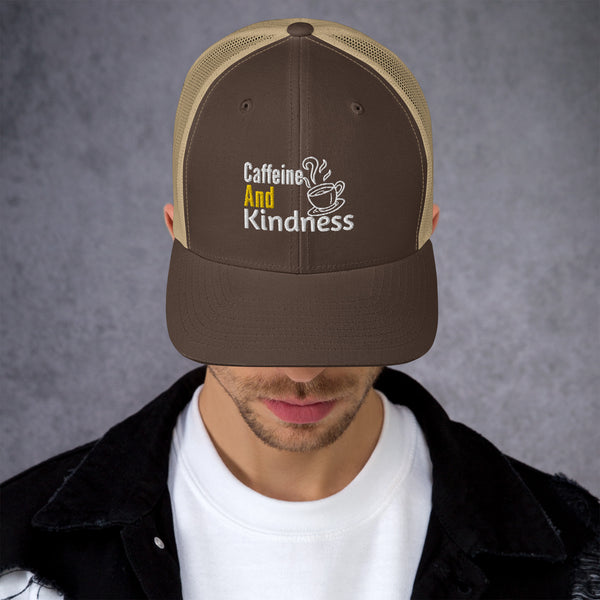 Retro Vibes - Caffeine and Kindness Cap - -