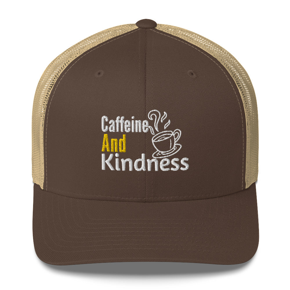 Retro Vibes - Caffeine and Kindness Cap - -