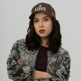 Love in Every Stitch - Personalized Trucker Cap for Cherished Memories - Brown Khaki -