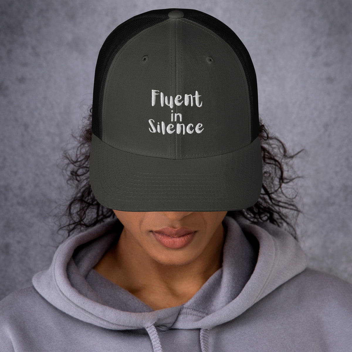 Silent Statements - Fluent in Silence Cap - Charcoal Black -