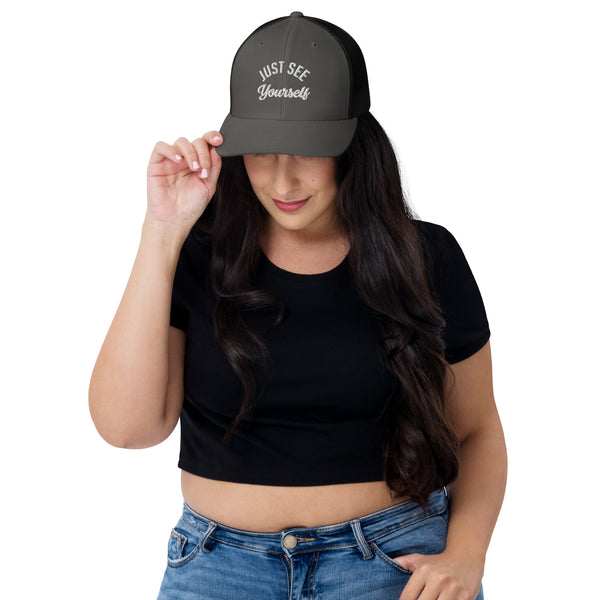 Reflective Reverie Trucker Cap - Wear Memories - Gift Emotions - Charcoal Black -