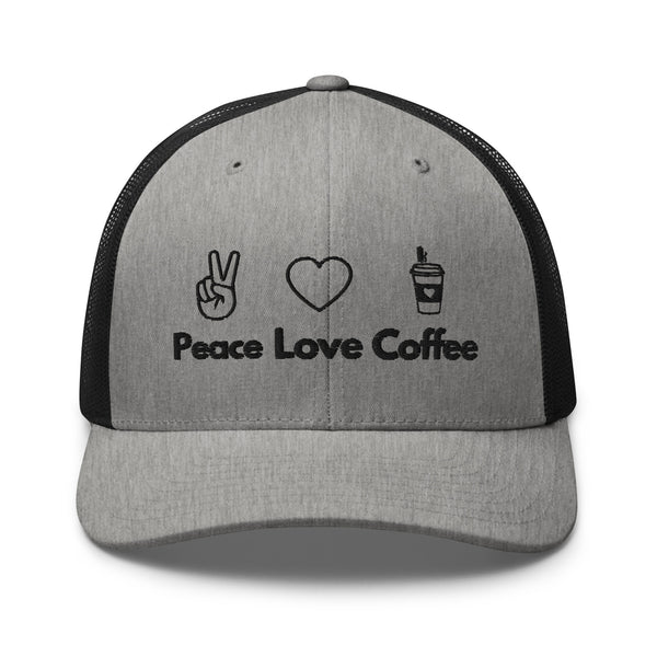 Peace Love Coffee - Trucker Cap - -