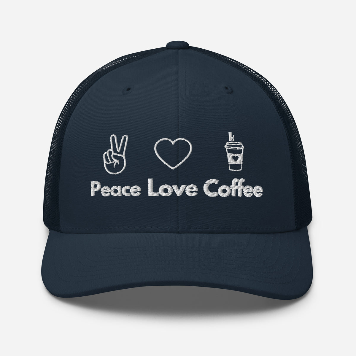 Peace Love Coffee - Trucker Cap - -