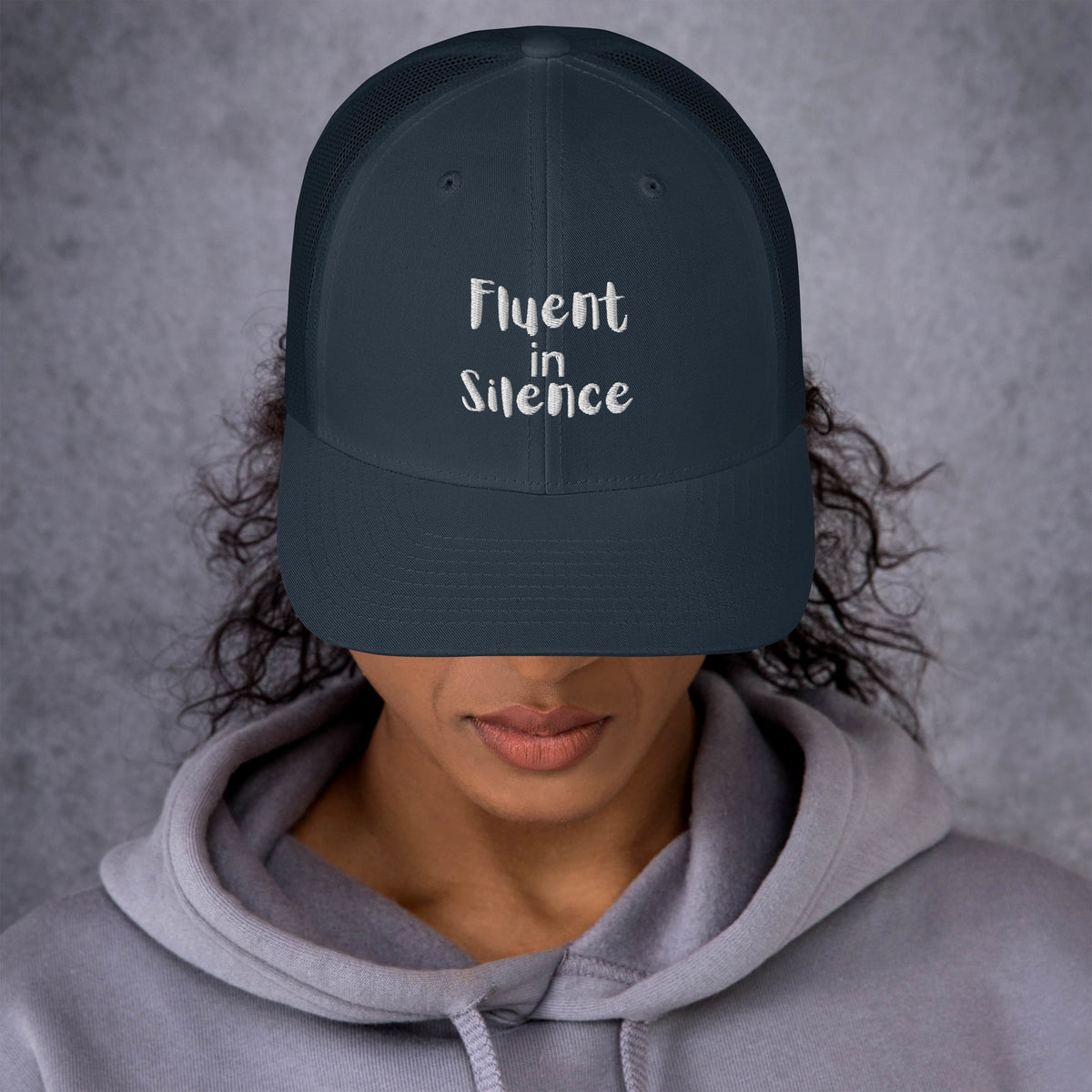 Silent Statements - Fluent in Silence Cap - Navy -