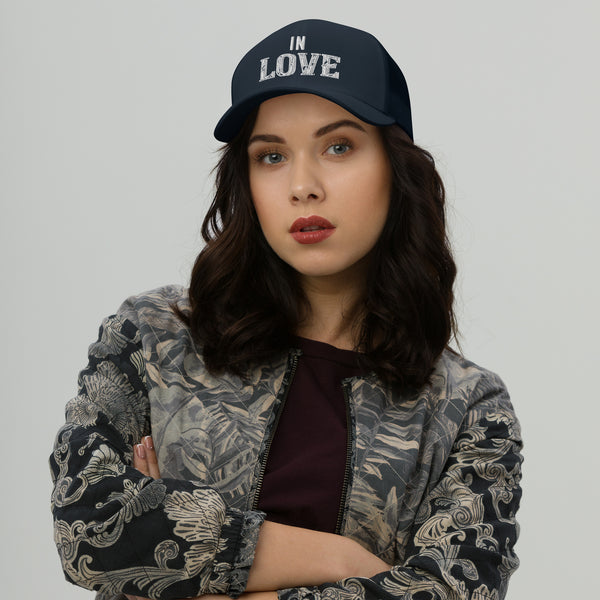 Love in Every Stitch - Personalized Trucker Cap for Cherished Memories - Navy -