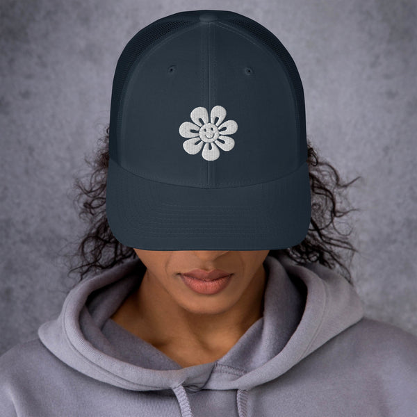 Floral Fusion Trucker Cap - Blossom Memories Wherever You Go - - Caps