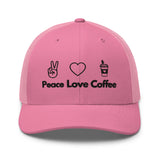 Peace Love Coffee - Trucker Cap - -