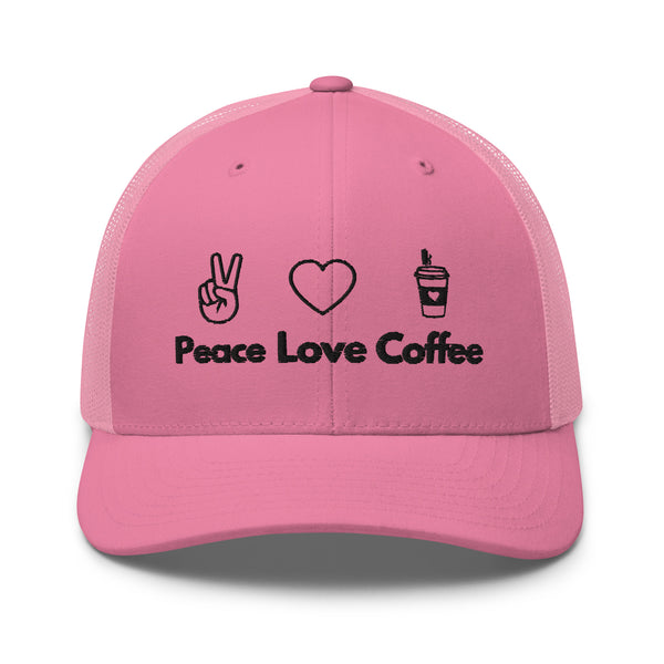 Peace Love Coffee - Trucker Cap - -