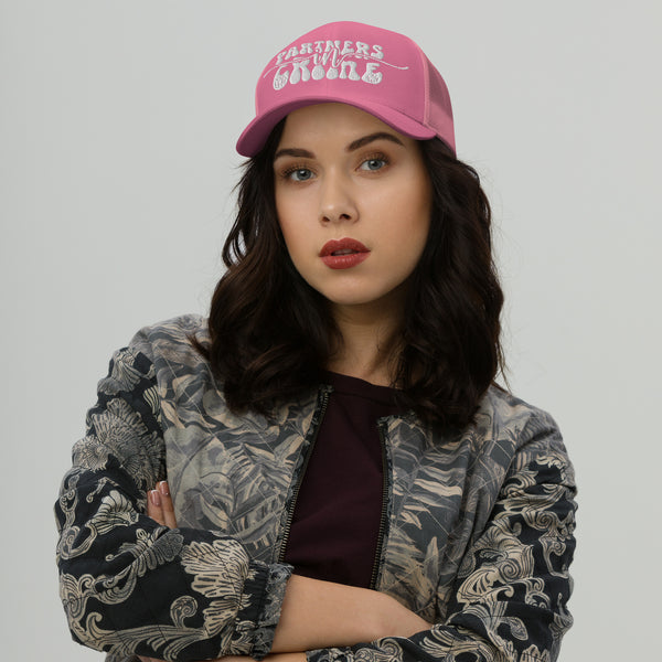 Partner in Crime Trucker Cap - Wear Your Memories with Style - Pink -