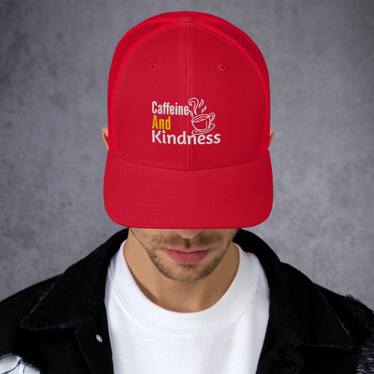 Retro Vibes - Caffeine and Kindness Cap - -