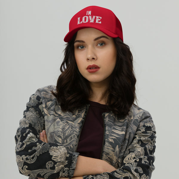 Love in Every Stitch - Personalized Trucker Cap for Cherished Memories - Red -