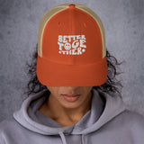 Smile Stories - Better Together Trucker Cap - Rustic Orange Khaki -