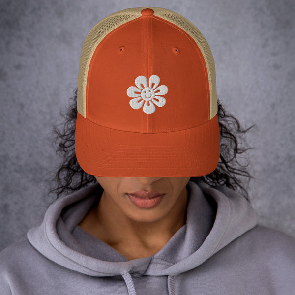 Floral Fusion Trucker Cap - Blossom Memories Wherever You Go - - Caps