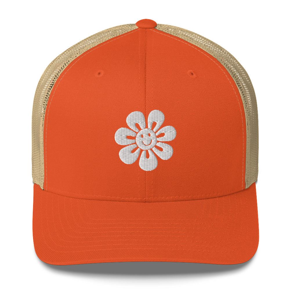 Floral Fusion Trucker Cap - Blossom Memories Wherever You Go - - Caps