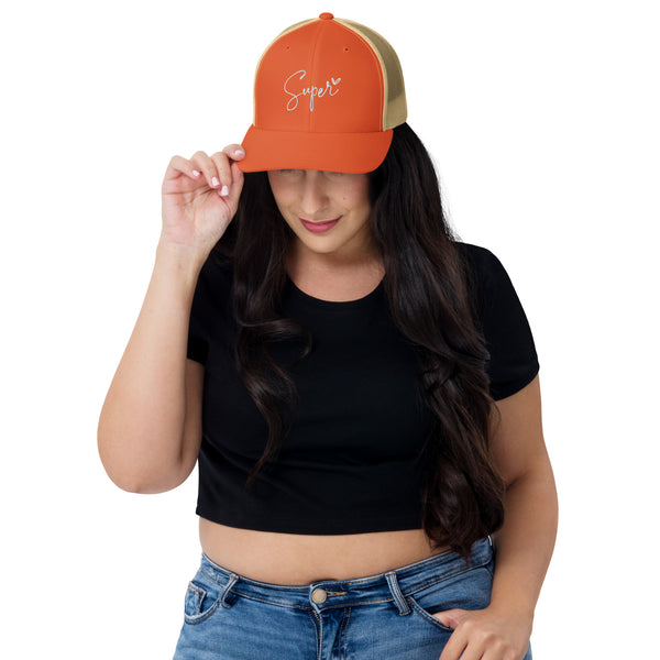 Super Memories Trucker Cap - Wear Your Special Moments - Rustic Orange Khaki -