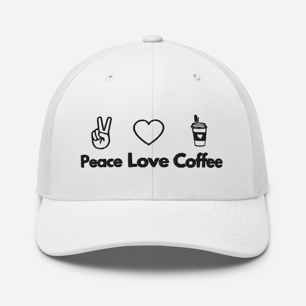 Peace Love Coffee - Trucker Cap - -