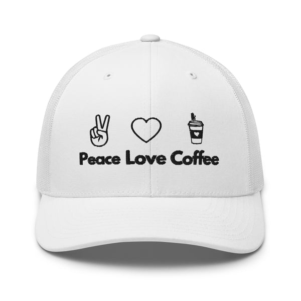 Peace Love Coffee - Trucker Cap - -