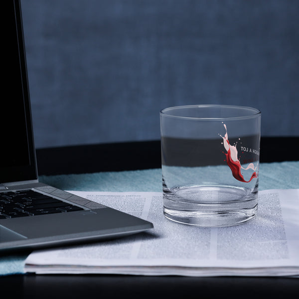 Liquid Laughter - Classy Rocks Glass for Wine Lovers - - Tumblers