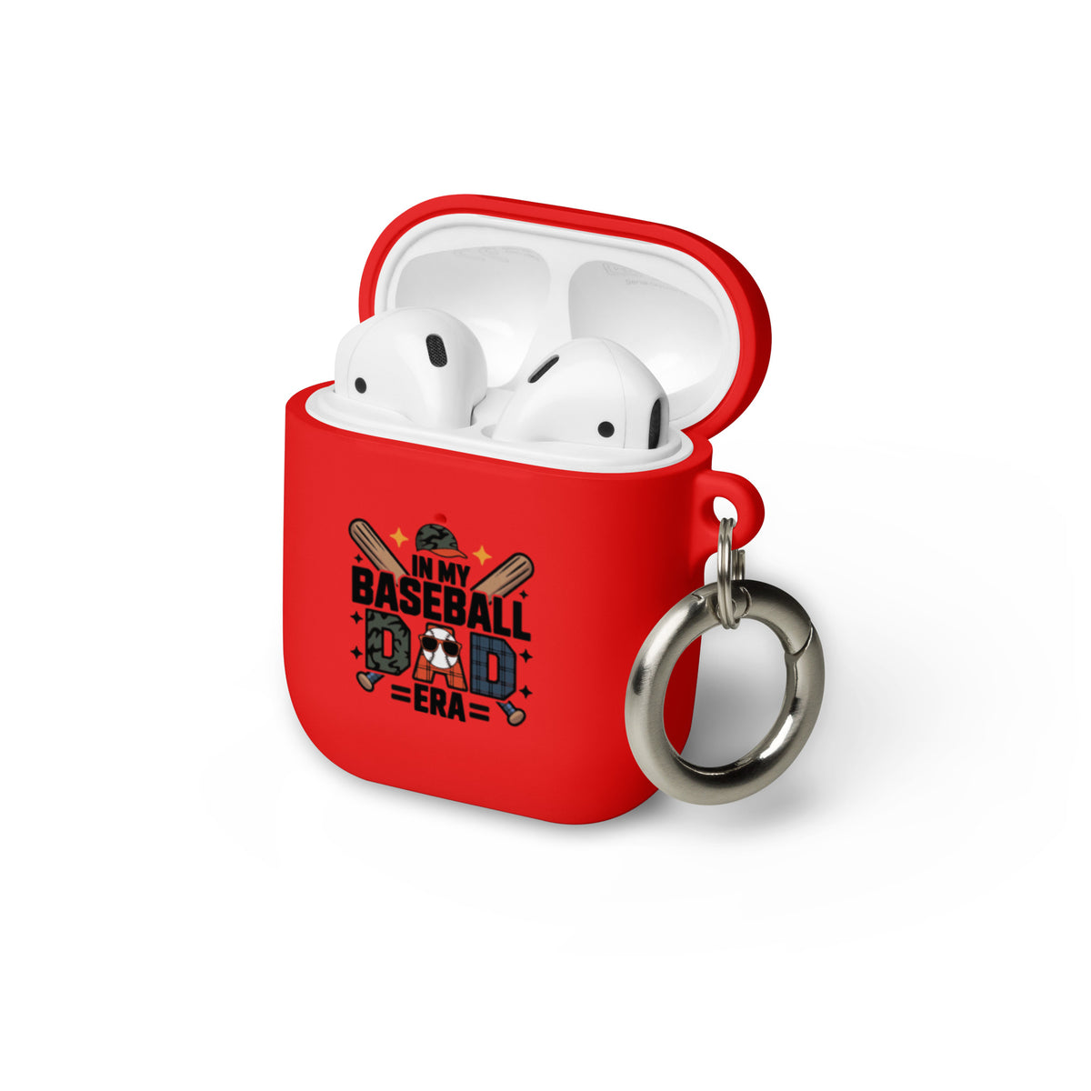 Baseball Dad Era – AirPods® Gift - Red AirPods - Tech Accessories