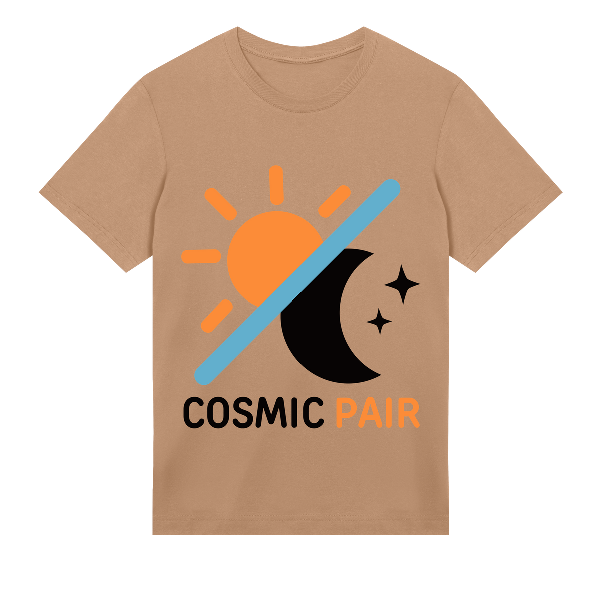 Cosmic Harmony - Sun and Moon T-Shirt - Sand men - T-shirts