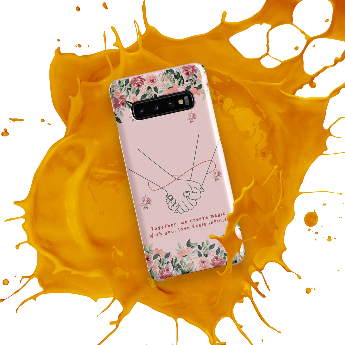 Infinite Love - Romantic Floral Snap Case for Her - - Phone Case