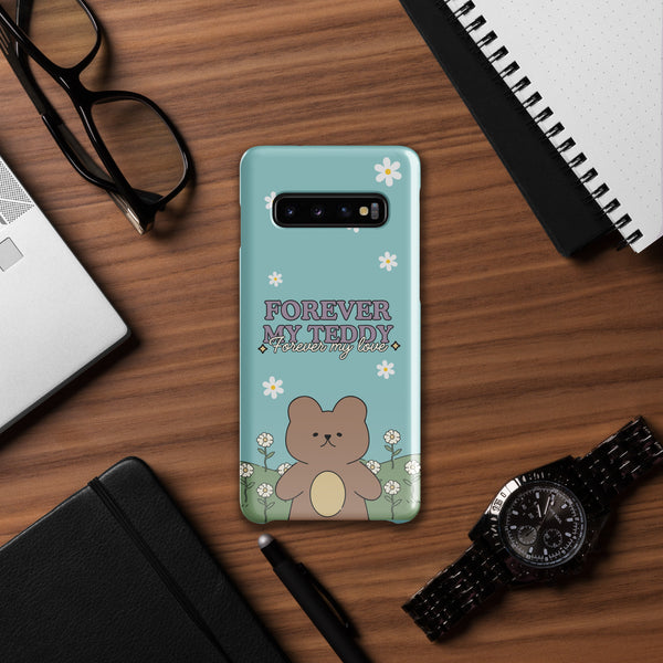 Love and Daisies - Romantic Teddy Bear Snap Case for Her - Samsung Galaxy S10 - Phone Case