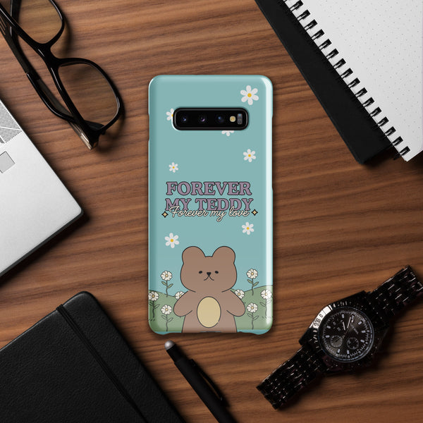 Love and Daisies - Romantic Teddy Bear Snap Case for Her - Samsung Galaxy S10 Plus - Phone Case