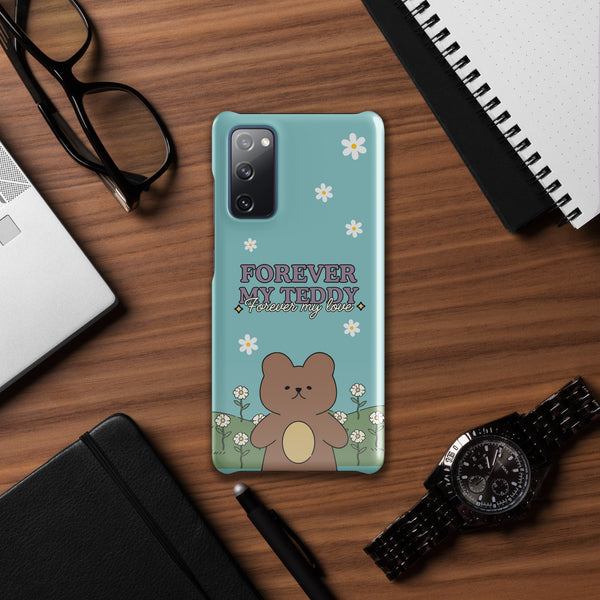 Love and Daisies - Romantic Teddy Bear Snap Case for Her - Samsung Galaxy S20 FE - Phone Case